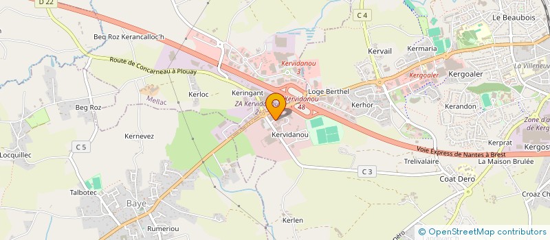 localisation de l'entreprise 3 L  QUIMPERLE