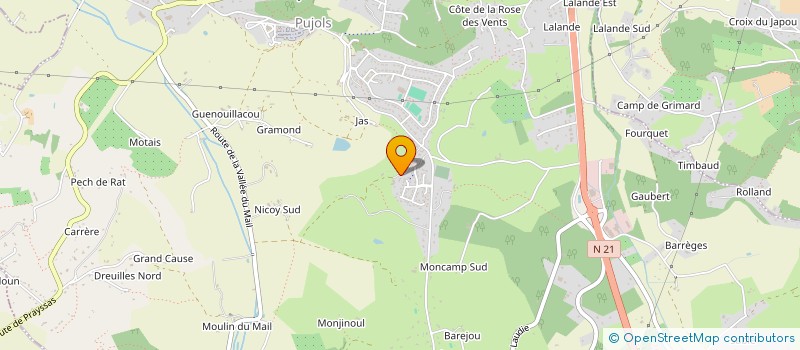 localisation de l'entreprise 3 S INVEST  PUJOLS