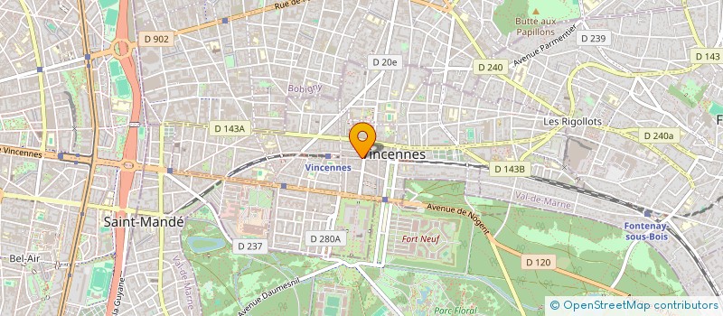 localisation de l'entreprise 3 S INVEST  VINCENNES