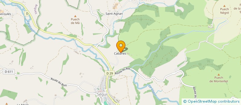 localisation de l'entreprise 3 VINGT 100  SEGUR