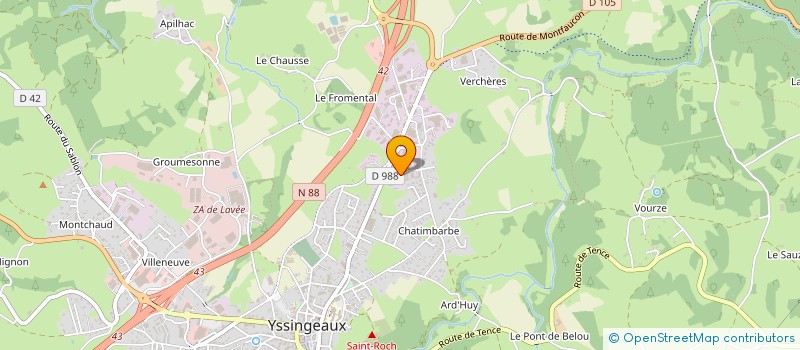 localisation de l'entreprise 301 526 679   YSSINGEAUX