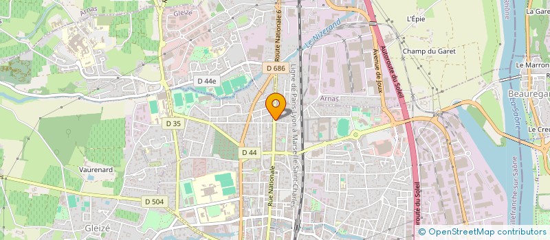 localisation de l'entreprise 306 RUE DE BELLEVILLE  VILLEFRANCHE-SUR-SAONE