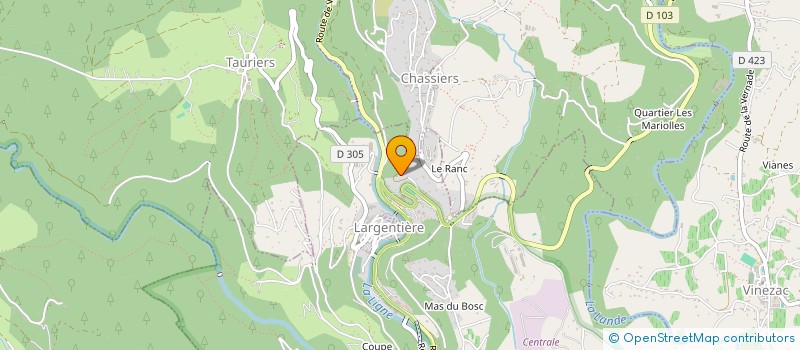localisation de l'entreprise 313 280 992  à LARGENTIERE