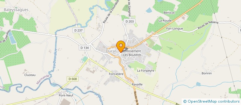 localisation de l'entreprise 318 268 257 à DURAS