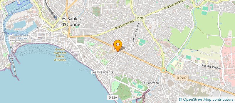 localisation de l'entreprise 319 019 899   LES SABLES D'OLONNE