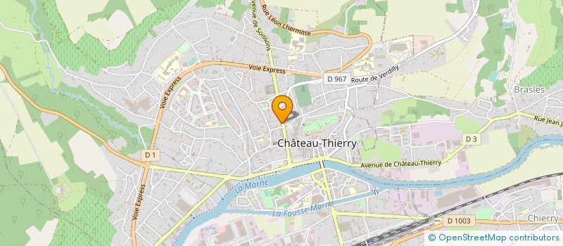localisation de l'entreprise 32 BIS AVENUE DE SOISSONS à CHATEAU-THIERRY