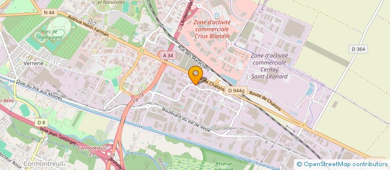 localisation de l'entreprise 32  RUE VOLTAIRE  REIMS