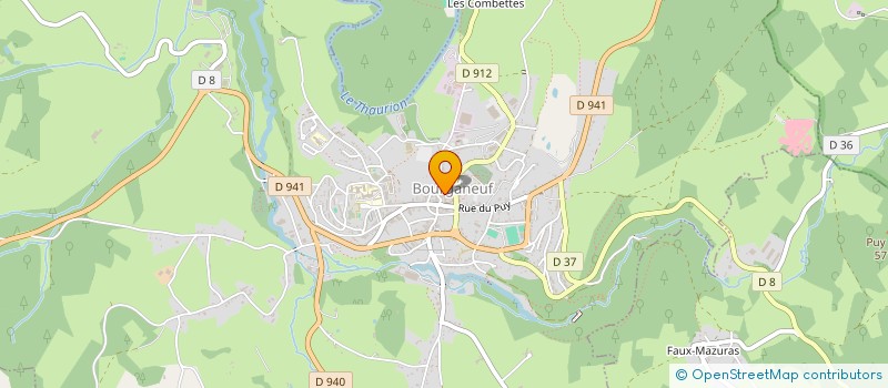 localisation de l'entreprise 320 895 170 à BOURGANEUF