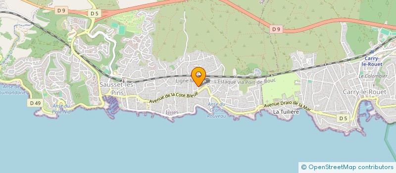 localisation de l'entreprise 322 136 565   SAUSSET-LES-PINS