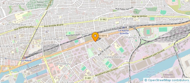 localisation de l'entreprise 33 A 57 RUE DE PRESSENSE à LE HAVRE