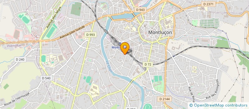 localisation de l'entreprise 33 RUE CHANTOISEAU à MONTLUCON