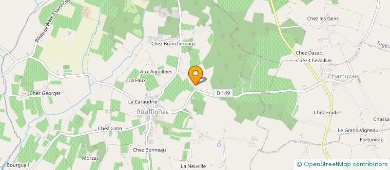 localisation de l'entreprise 332 140 029 à ROUFFIGNAC