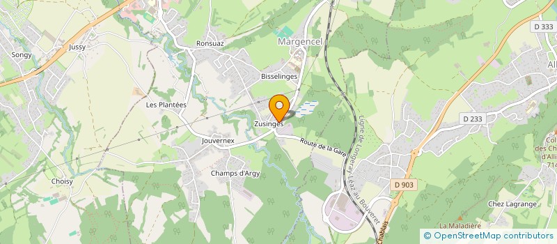 localisation de l'entreprise 333 380 996 à MARGENCEL