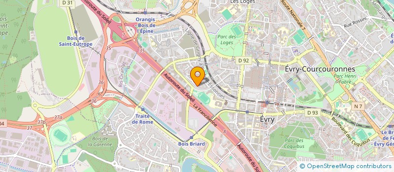 localisation de l'entreprise 338 349 509   EVRY-COURCOURONNES