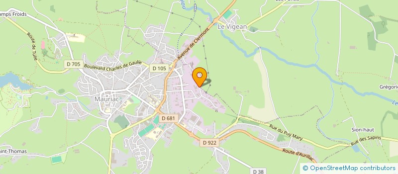 localisation de l'entreprise 338 837 354 à MAURIAC