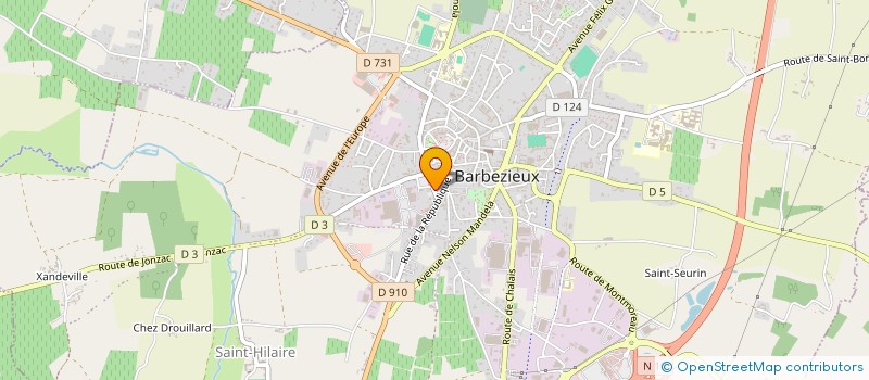 localisation de l'entreprise 339 280 430   BARBEZIEUX-SAINT-HILAIRE