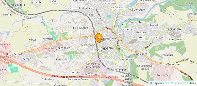 localisation de l'entreprise 34 BIS LA GARE  QUIMPERLE