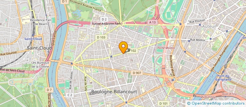 localisation de l'entreprise 340 102 078 à BOULOGNE-BILLANCOURT