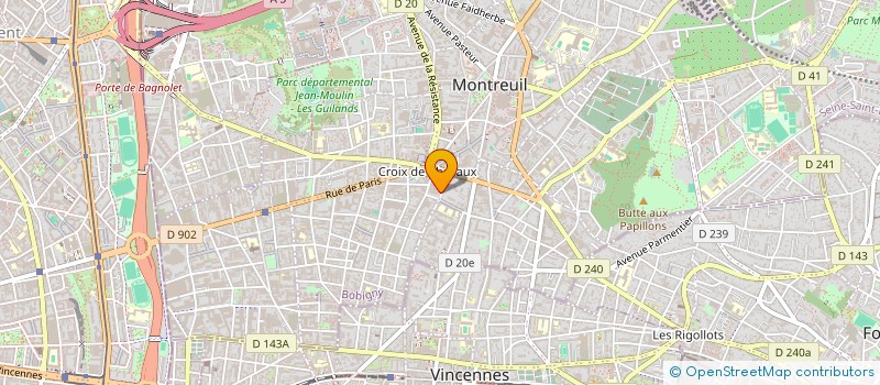 localisation de l'entreprise 342 698 313 à MONTREUIL