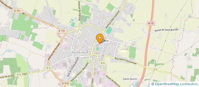 localisation de l'entreprise 348 614 710   BARBEZIEUX-SAINT-HILAIRE