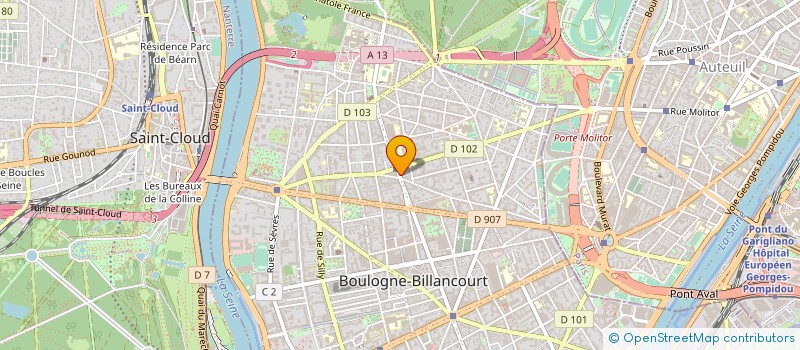 localisation de l'entreprise 35 A L OMBRE PRODUCTIONS à BOULOGNE-BILLANCOURT