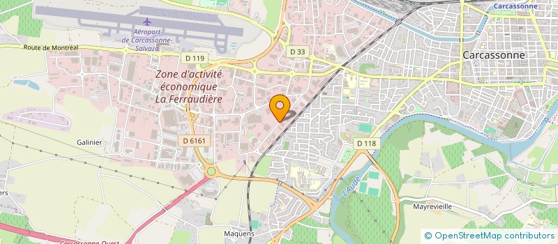 localisation de l'entreprise 350 GAY LUSSAC à CARCASSONNE