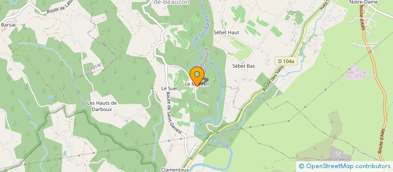 localisation de l'entreprise 353 360 704   SAINT-GENEST-DE-BEAUZON