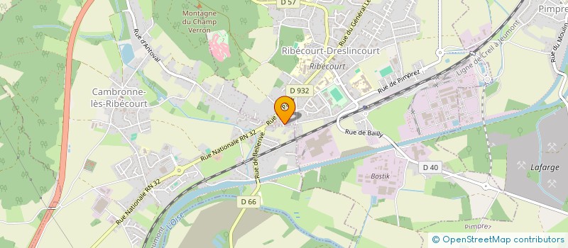 localisation de l'entreprise 353 382 575   RIBECOURT-DRESLINCOURT