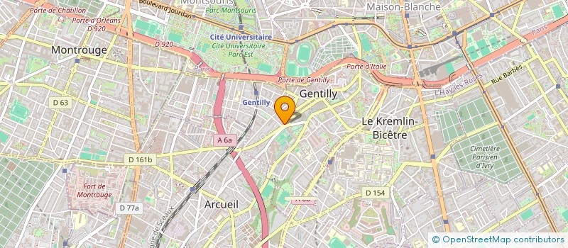 localisation de l'entreprise 36 BIS RUE D'ARCUEIL à GENTILLY