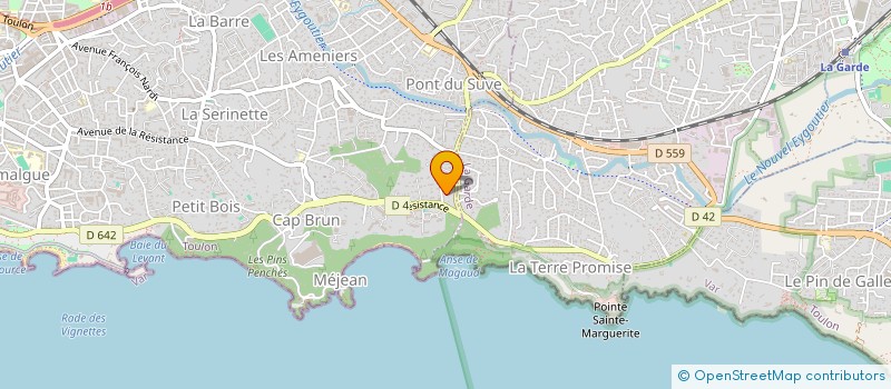 localisation de l'entreprise 36 MSG  TOULON