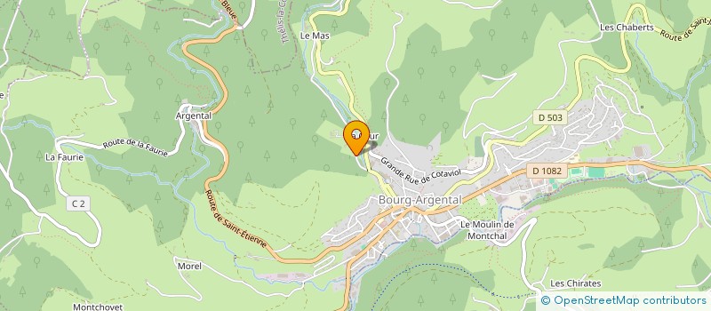 localisation de l'entreprise 36 OCTOBRE  BOURG-ARGENTAL