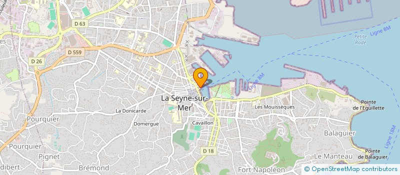 localisation de l'entreprise 36 QUAI HOCHE à LA SEYNE SUR MER