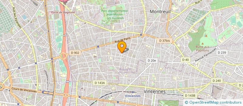 localisation de l'entreprise 360 ADN à MONTREUIL