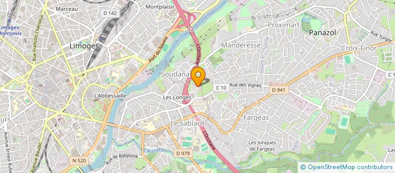 localisation de l'entreprise 360 CONSEIL ET DEVELOPPEMENT à LIMOGES