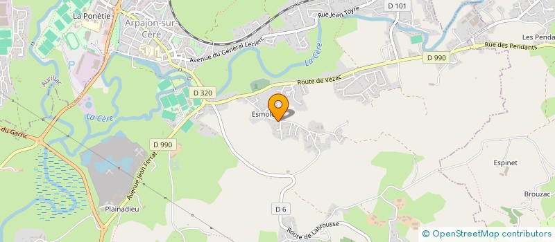 localisation de l'entreprise 360 EVENEMENTS à ARPAJON-SUR-CERE