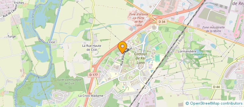 localisation de l'entreprise 38 ARAGO  BRUZ