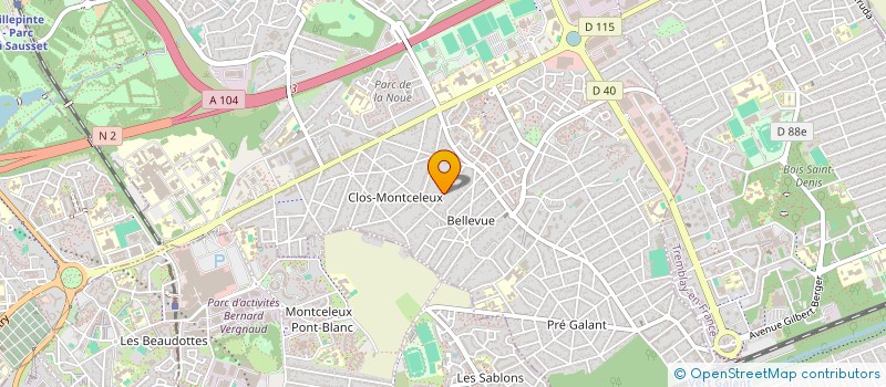 localisation de l'entreprise 38 MONTCALM à VILLEPINTE