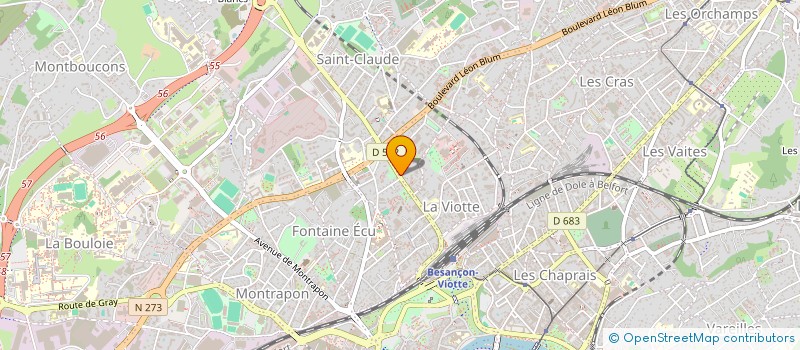 localisation de l'entreprise 38 RUE DE VESOUL  BESANCON