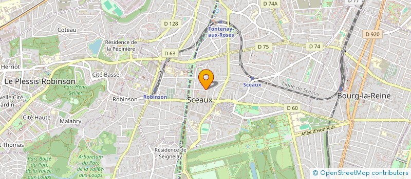 localisation de l'entreprise 38 RUE PARMENTIER à SCEAUX