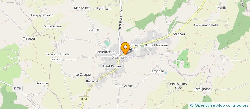 localisation de l'entreprise 380 066 829   PLOUEGAT-GUERAND