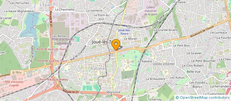 localisation de l'entreprise 381 698 869 à TOURS