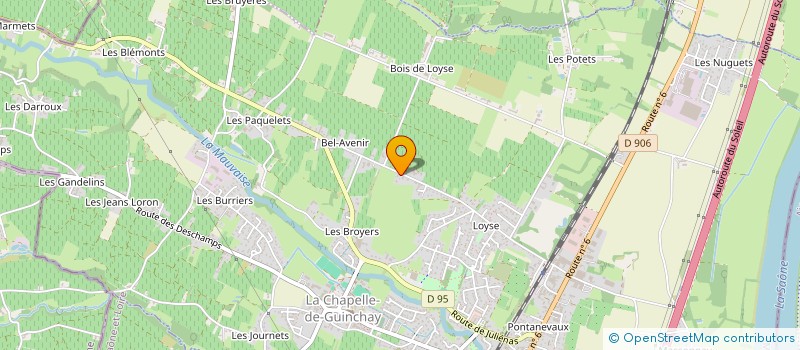 localisation de l'entreprise 382 827 236   LA CHAPELLE-DE-GUINCHAY