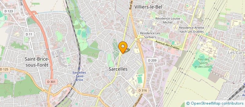 localisation de l'entreprise 384 098 133   SARCELLES