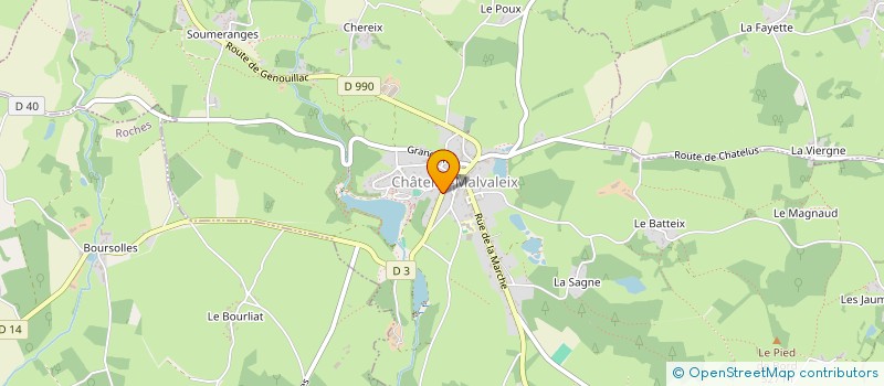localisation de l'entreprise 384 379 855 à CHATELUS-MALVALEIX