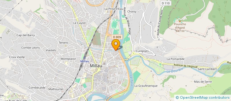 localisation de l'entreprise 384 975 074   MILLAU