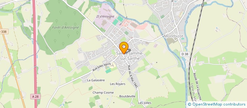 localisation de l'entreprise 389 574 211 à SAINTE-JAMME-SUR-SARTHE