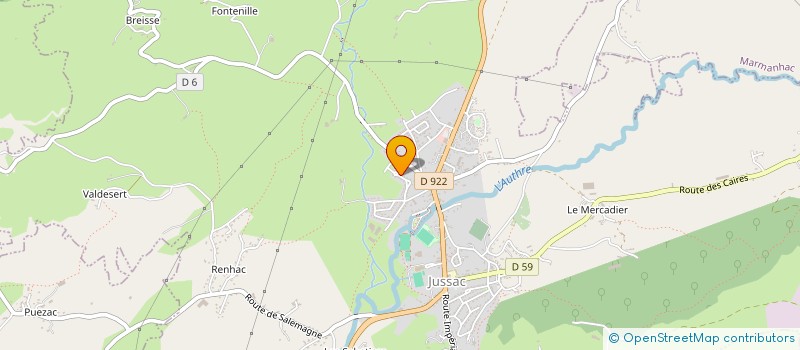 localisation de l'entreprise 390 204 899 à JUSSAC