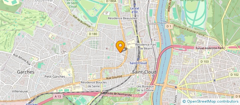 localisation de l'entreprise 397 643 875 à SAINT-CLOUD
