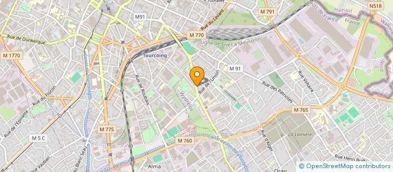 localisation de l'entreprise 399 301 696   ROUBAIX