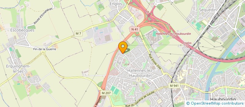 localisation de l'entreprise 3A  HALLENNES-LEZ-HAUBOURDIN